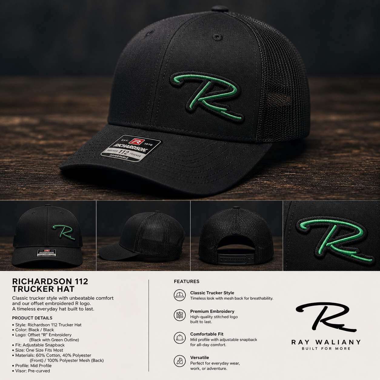 Richardson 112 Trucker Hat – RW Signature Series